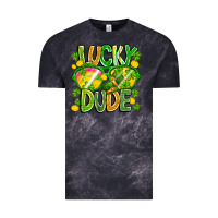 Cloud Black Lucky Dude Vintage Tee - CowhideDigitalArt