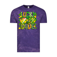 Cloud Purple Lucky Dude Vintage Tee - CowhideDigitalArt