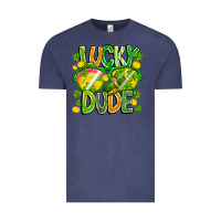 Vintage Denim Lucky Dude Vintage Tee - CowhideDigitalArt