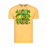 Vintage Mustard Lucky Dude Vintage Tee - CowhideDigitalArt