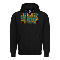 Black Sunflower Serappe Turquoise Gemstone Mama Tried Zipper Hoodie - Jasminsmagicworld