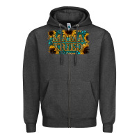 Charcoal Heather Sunflower Serappe Turquoise Gemstone Mama Tried Zipper Hoodie - Jasminsmagicworld