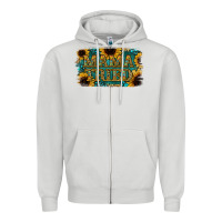 Dove Grey Sunflower Serappe Turquoise Gemstone Mama Tried Zipper Hoodie - Jasminsmagicworld