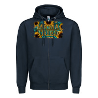 Navy Sunflower Serappe Turquoise Gemstone Mama Tried Zipper Hoodie - Jasminsmagicworld