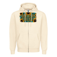 Sandshell Sunflower Serappe Turquoise Gemstone Mama Tried Zipper Hoodie - Jasminsmagicworld