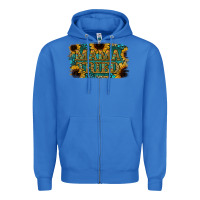 True Royal Sunflower Serappe Turquoise Gemstone Mama Tried Zipper Hoodie - Jasminsmagicworld