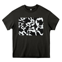 Asphalt distressed black glitter cowhide pattern Heavy Core Tee - RanaPortraitStore