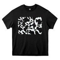 Black distressed black glitter cowhide pattern Heavy Core Tee - RanaPortraitStore