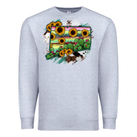 Heather Grey Connecticut State Map Premium Sweatshirt - RanaPortraitStore