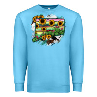 Ocean Blue Connecticut State Map Premium Sweatshirt - RanaPortraitStore