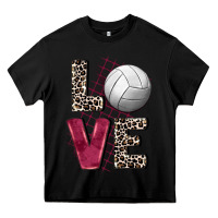 Black love volleyball Heavy Core Tee - FaDigitalArtStudio