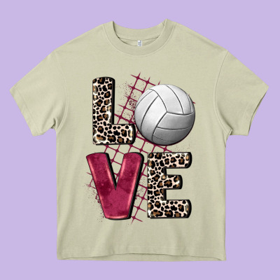 Love Volleyball Heavy Core Tee Designed By Fadigitalartstudio
