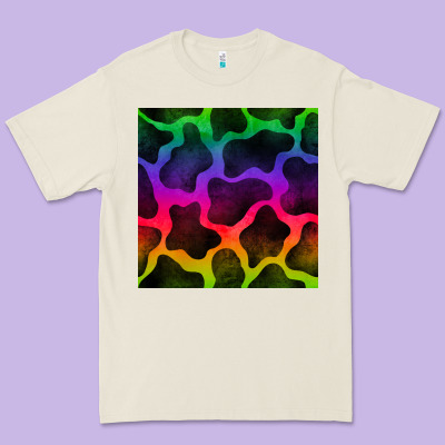 Colorful Cow Seamless Pattern Premium Tee Designed By Bundleandbundleshop