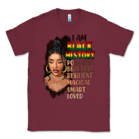 Burgundy I am black history black girl Classic Tee - FaDigitalArtStudio