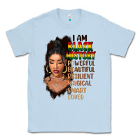 Dusty Blue I am black history black girl Classic Tee - FaDigitalArtStudio
