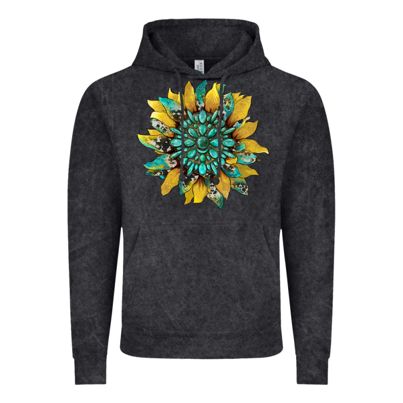 Sunflower With Gemstone And Cowhide Vintage Hoodie by Artiststas | Teevron