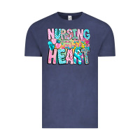 Vintage Denim Nursing is a work of heart Vintage Tee - CowhideDigitalArt