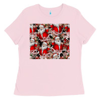 Bubblegum Pink Merry Christmas Ladies Tee - CowhideDigitalArt