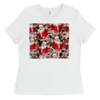 White Merry Christmas Ladies Tee - CowhideDigitalArt