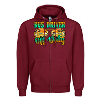 Burgundy Bus Driver Off Duty Zipper Hoodie - Jasminsmagicworld