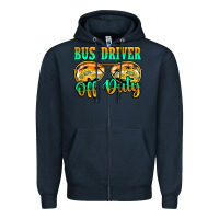 Navy Bus Driver Off Duty Zipper Hoodie - Jasminsmagicworld