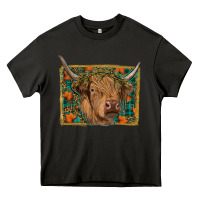 Asphalt highland cow fall Heavy Core Tee - RanaPortraitStore