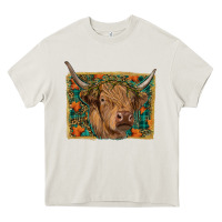 Cream highland cow fall Heavy Core Tee - RanaPortraitStore