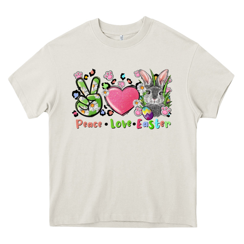 Peace Love Easter Bunny Heavy Core Tee by FaDigitalArtStudio | Teevron