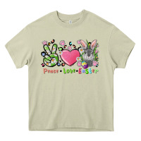 Mossy peace love easter bunny Heavy Core Tee - FaDigitalArtStudio