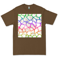 Cacao Watercolor Rainbow Giraffe Seamless Pattern Premium Tee - BundleAndBundleShop