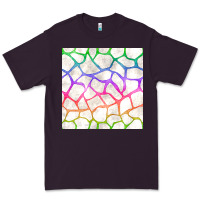 Plum Watercolor Rainbow Giraffe Seamless Pattern Premium Tee - BundleAndBundleShop