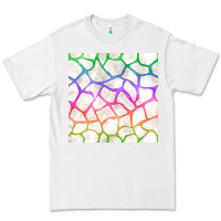 White Watercolor Rainbow Giraffe Seamless Pattern Premium Tee - BundleAndBundleShop