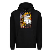 Black american mullet   eagle Premium Hoodie - BarkalooDesign