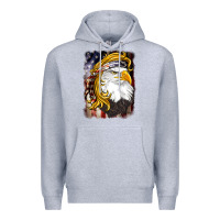 Heather Grey american mullet   eagle Premium Hoodie - BarkalooDesign