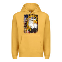Mustard american mullet   eagle Premium Hoodie - BarkalooDesign