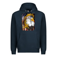 Navy american mullet   eagle Premium Hoodie - BarkalooDesign