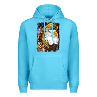 Ocean Blue american mullet   eagle Premium Hoodie - BarkalooDesign