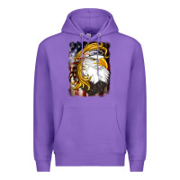 Purple american mullet   eagle Premium Hoodie - BarkalooDesign