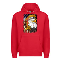 Red american mullet   eagle Premium Hoodie - BarkalooDesign