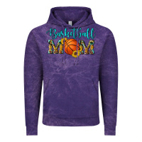 Cloud Purple western leopard camouflage sunflowers glitter mom basketball Vintage Hoodie - Artiststas