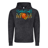 Western Leopard Camouflage Sunflowers Glitter Mom Basketball Vintage Hoodie | Teevron