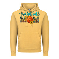 Vintage Mustard western leopard camouflage sunflowers glitter mom basketball Vintage Hoodie - Artiststas
