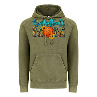 Vintage Olive western leopard camouflage sunflowers glitter mom basketball Vintage Hoodie - Artiststas