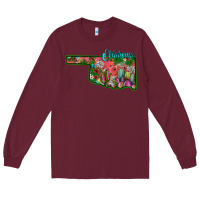 Burgundy oklahoma Long Sleeve Tee - SublimationCraftShop