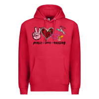 Cardinal peace love nursing Premium Hoodie - Jasminsmagicworld