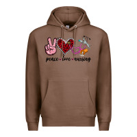 Chestnut peace love nursing Premium Hoodie - Jasminsmagicworld
