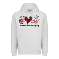 Dove Grey peace love nursing Premium Hoodie - Jasminsmagicworld