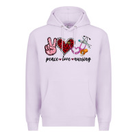 Lilac peace love nursing Premium Hoodie - Jasminsmagicworld