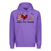 Purple peace love nursing Premium Hoodie - Jasminsmagicworld