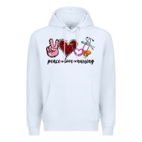 White peace love nursing Premium Hoodie - Jasminsmagicworld